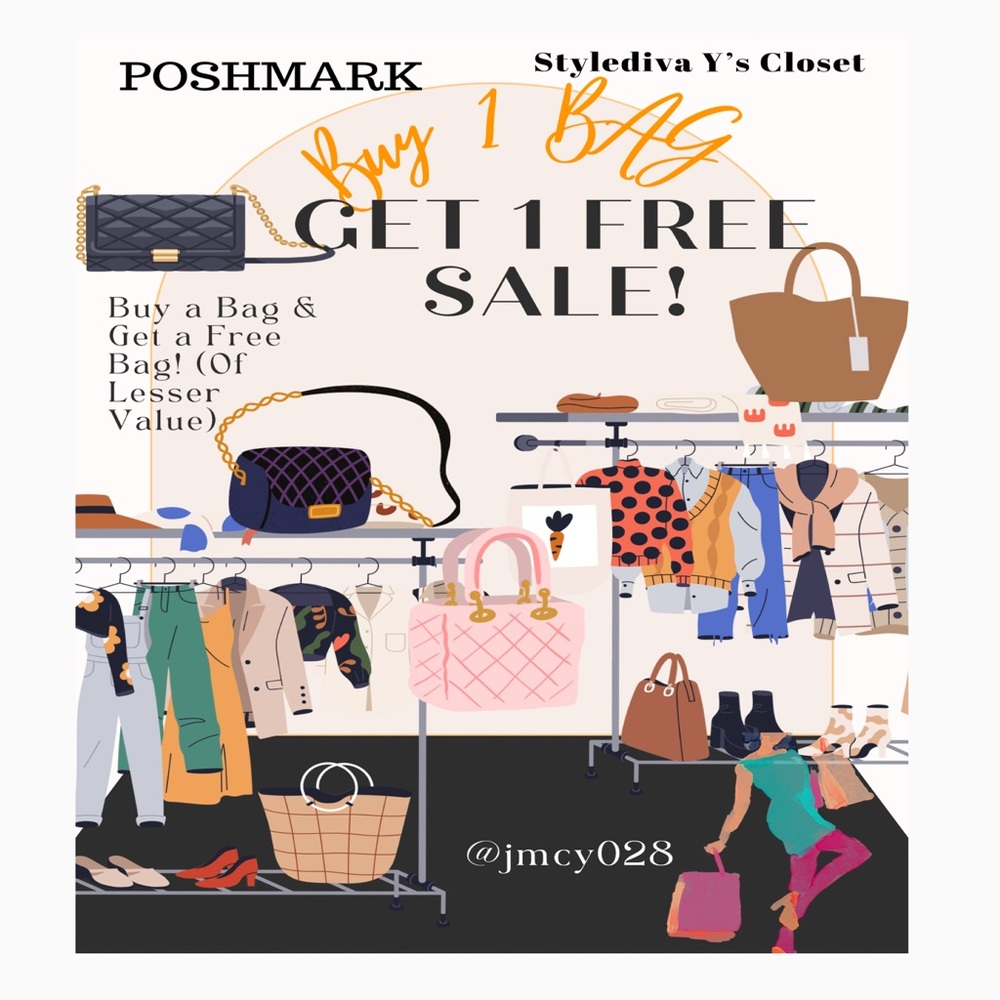 HUGE SALE!! BUY 1 BAG…. GET 1 FREE!! 👜
